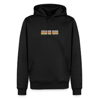 Johannesburg Südafrika Retro Südafrikaner - Männer Premium Bio Hoodie - Schwarz - Vorne - Nico (187cm)