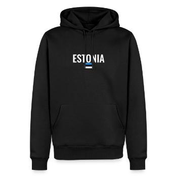 Estonia Estland Estnische Flagge Este - Männer Premium Bio Hoodie - Schwarz - Vorne - Nico (187cm)