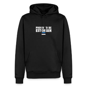Proud To Be Estonian Estland Estnische Flagge Este - Männer Premium Bio Hoodie - Schwarz - Vorne - Nico (187cm)