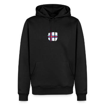 Îles Féroé Drapeau féroïen - Sweat à capuche Premium bio Homme - noir - Devant - Nico (187cm)