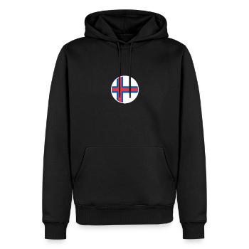 Îles Féroé Drapeau féroïen - Sweat à capuche Premium bio Homme - noir - Devant - Nico (187cm)