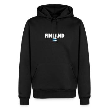 Finlande Finlande Drapeau finlandais Finn - Sweat à capuche Premium bio Homme - noir - Devant - Nico (187cm)
