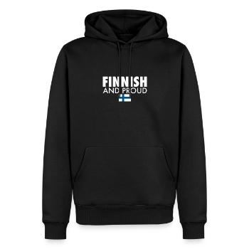 Finlandais Et Fier Finlande Drapeau Finlandais - Sweat à capuche Premium bio Homme - noir - Devant - Nico (187cm)