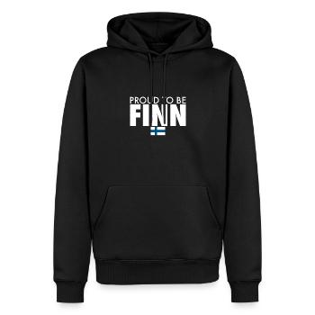 Proud To Be Finn Finnland Finnische Flagge Finne - Männer Premium Bio Hoodie - Schwarz - Vorne - Nico (187cm)