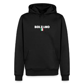 Bolzano Italie Drapeau italien Italien - Sweat à capuche Premium bio Homme - noir - Devant - Nico (187cm)
