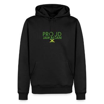 Fier drapeau jamaïcain de la Jamaïque - Sweat à capuche Premium bio Homme - noir - Devant - Nico (187cm)