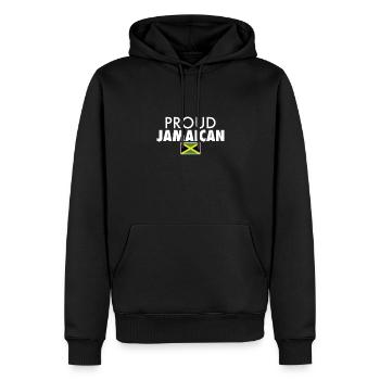 Fier drapeau jamaïcain de la Jamaïque - Sweat à capuche Premium bio Homme - noir - Devant - Nico (187cm)