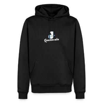 Carte du Guatemala Drapeau guatémaltèque - Sweat à capuche Premium bio Homme - noir - Devant - Nico (187cm)