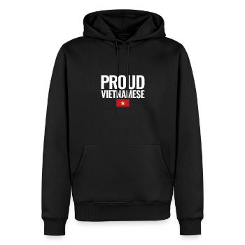 Proud Vietnamese Vietnam Vietnamesische Flagge - Männer Premium Bio Hoodie - Schwarz - Vorne - Nico (187cm)