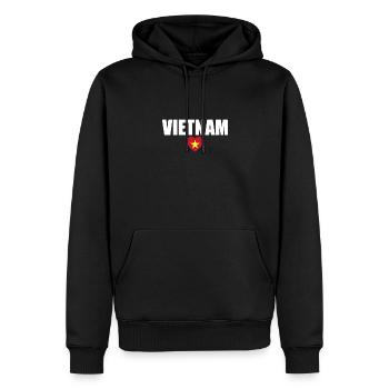 Vietnam Vietnamesische Flagge Vietnamese - Männer Premium Bio Hoodie - Schwarz - Vorne - Nico (187cm)