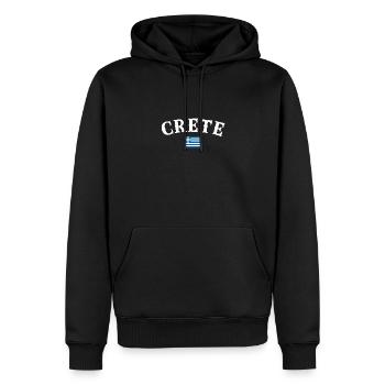 Crète Grèce Drapeau grec Grec - Sweat à capuche Premium bio Homme - noir - Devant - Nico (187cm)