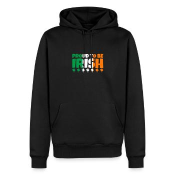 Proud To Be Irish Irland Irische Flagge Kleeblatt - Männer Premium Bio Hoodie - Schwarz - Vorne - Nico (187cm)