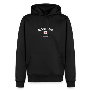 Montreal Kanada Kanadische Flagge Kanadier - Männer Premium Bio Hoodie - Schwarz - Vorne - Nico (187cm)