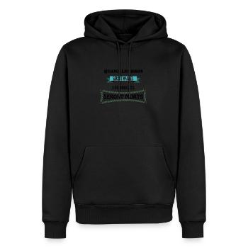 t-shirt Quand les gros seront maigres...humour - Sweat à capuche Premium bio Homme - noir - Devant - Nico (187cm)