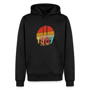 Edition Limitée Vintage Anniversaire Vintage 1987 - Sweat à capuche Premium bio Homme - noir - Devant - Nico (187cm)