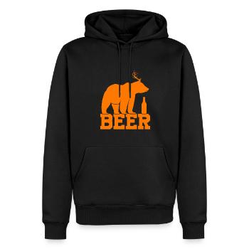 Bière Bière Boisson Bière Cadeau - Sweat à capuche Premium bio Homme - noir - Devant - Nico (187cm)