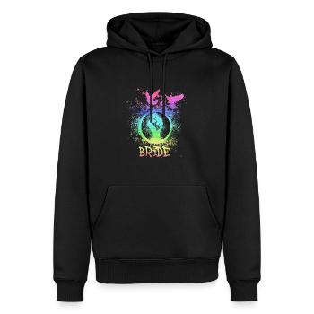 bride,braut,LGBT,regenbogen,pride,gay pride,tauben - Männer Premium Bio Hoodie - Schwarz - Vorne - Nico (187cm)