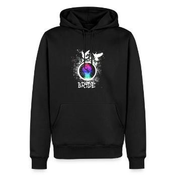 bride,braut,LGBT,regenbogen,pride,gay pride - Männer Premium Bio Hoodie - Schwarz - Vorne - Nico (187cm)
