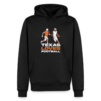 Design de football texan pour les fiers fans du Texas - Sweat à capuche Premium bio Homme - noir - Devant - Nico (187cm)