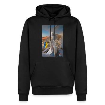 Angel for the Ukraine - Männer Premium Bio Hoodie - Schwarz - Vorne - Nico (187cm)