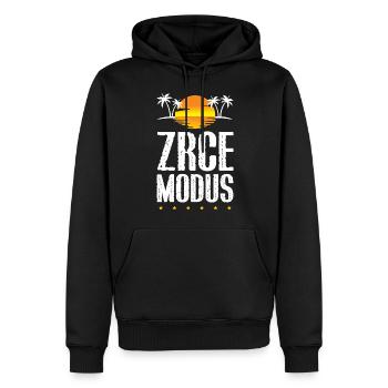 Zrce Mode - Sweat à capuche Premium bio Homme - noir - Devant - Nico (187cm)