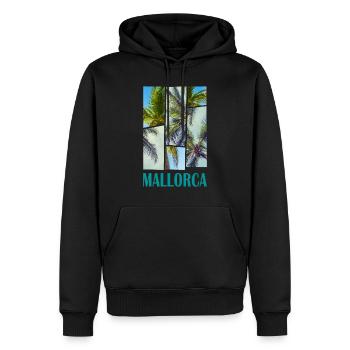 Mallorca Sommer Sonne Strand Meer Palmen Urlaub - Männer Premium Bio Hoodie - Schwarz - Vorne - Nico (187cm)