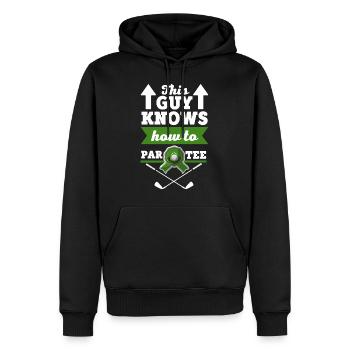 Golf t Shirt Design - Männer Premium Bio Hoodie - Schwarz - Vorne - Nico (187cm)