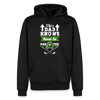 Golf T Shirt Design - Männer Premium Bio Hoodie - Schwarz - Vorne - Nico (187cm)