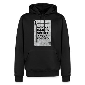 Jeu de cartes Card Hold’em All In - Sweat à capuche Premium bio Homme - noir - Devant - Nico (187cm)