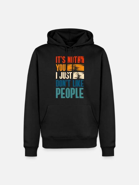 Sarcasm Crowd Misanthropy Rejection - Men’s Premium Organic Hoodie - black