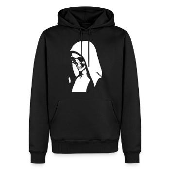 Entdecken Sie die dunkle Seite mit Horror Nun, Occult, a - Männer Premium Bio Hoodie - Schwarz - Vorne - Nico (187cm)