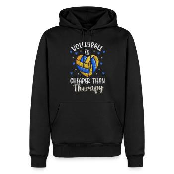 Volleyball Spiel Strand - Männer Premium Bio Hoodie - Schwarz - Vorne - Nico (187cm)