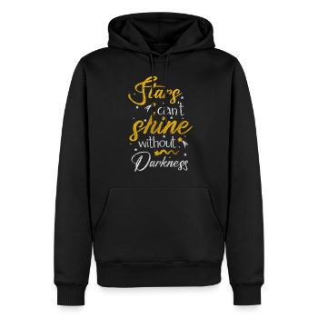 Stern Himmel Weltall Nachthimmel - Männer Premium Bio Hoodie - Schwarz - Vorne - Nico (187cm)