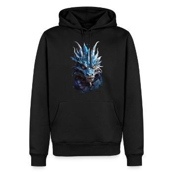 Shady Dragon - Magie de la nuit - Sweat à capuche Premium bio Homme - noir - Devant - Nico (187cm)