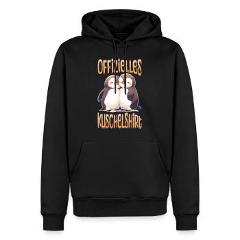 Offizielles Kuschelshirt Pinguine Liebe Herz Süß - Männer Premium Bio Hoodie - Schwarz - Vorne - Nico (187cm)