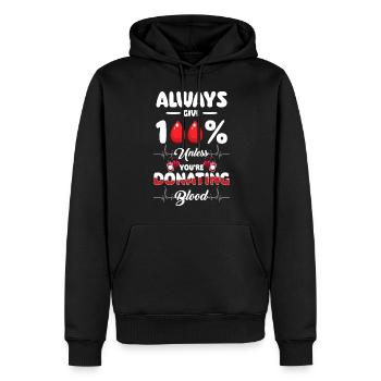 Blutspende Helfen Nadel - Männer Premium Bio Hoodie - Schwarz - Vorne - Nico (187cm)