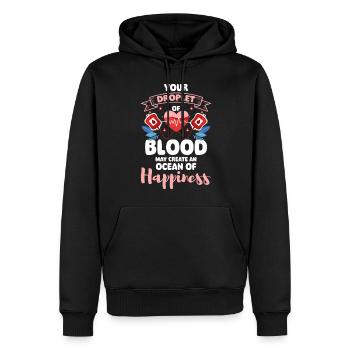 Blutspende Leben Krankenhaus - Männer Premium Bio Hoodie - Schwarz - Vorne - Nico (187cm)