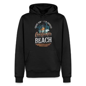 Excursion d’été en mer et en mer - Sweat à capuche Premium bio Homme - noir - Devant - Nico (187cm)