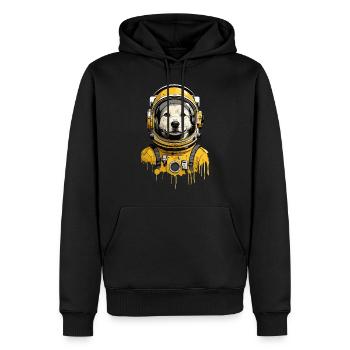 Chien, Astronaute, Espace, Espace, Technologie - Sweat à capuche Premium bio Homme - noir - Devant - Nico (187cm)