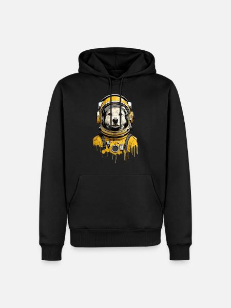Dog, Astronaut, Space, Space, Technology - Men’s Premium Organic Hoodie - black