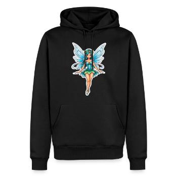 Fairy Fantasy Illustration - Men’s Premium Organic Hoodie - black - Front - Nico (187cm)