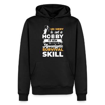 Archer Longbow Hobby Résultats - Sweat à capuche Premium bio Homme - noir - Devant - Nico (187cm)