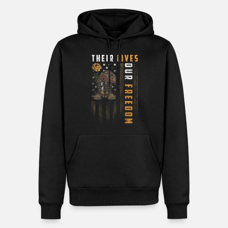 Militär Waffe Gewinner - Männer Premium Bio Hoodie - Schwarz