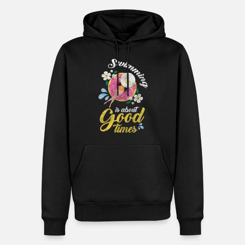 Poolparty Feier Sommer Freunde - Männer Premium Bio Hoodie - Schwarz