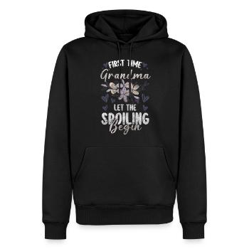 Grand-père, famille élargie, grand-père - Sweat à capuche Premium bio Homme - noir - Devant - Nico (187cm)