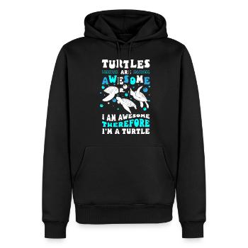 Bien-être des animaux marins Sweet - Sweat à capuche Premium bio Homme - noir - Devant - Nico (187cm)