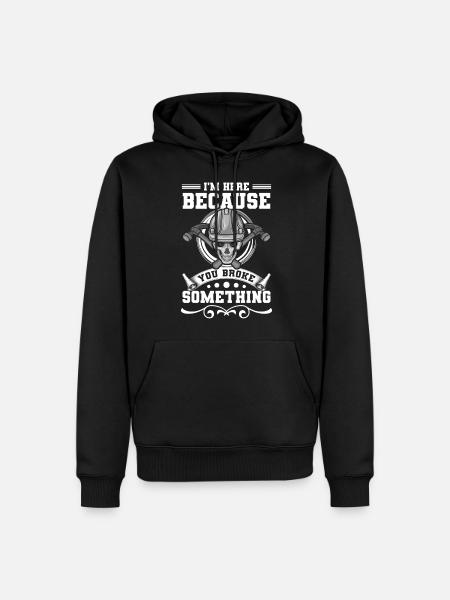 Handwerker Beruf Hammer Haus - Männer Premium Bio Hoodie - Schwarz