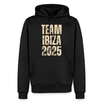 TEAM IBIZA 2025 - Männer Premium Bio Hoodie - Schwarz - Vorne - Nico (187cm)