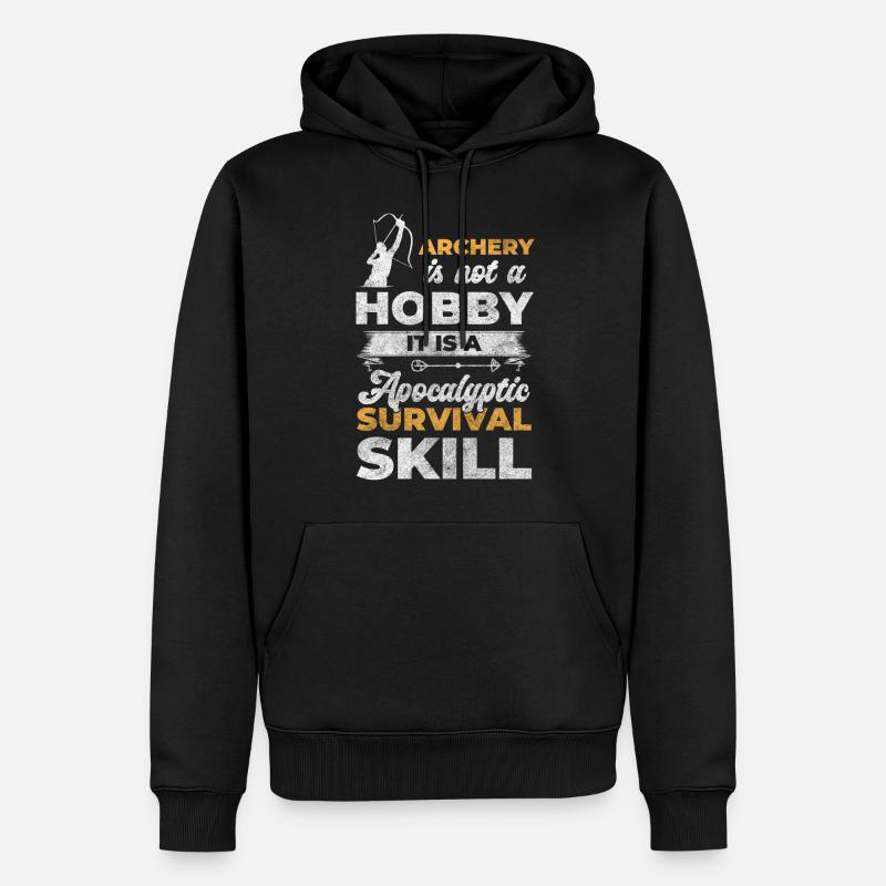 Archer Chasse de loisir - Sweat à capuche Premium bio Homme - noir