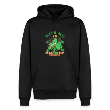 Küss mich, ich bin magisch lecker Lustiges irisches Zitat - Männer Premium Bio Hoodie - Schwarz - Vorne - Nico (187cm)